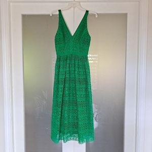ANTONIO MELANI Green Lace Prom Dress